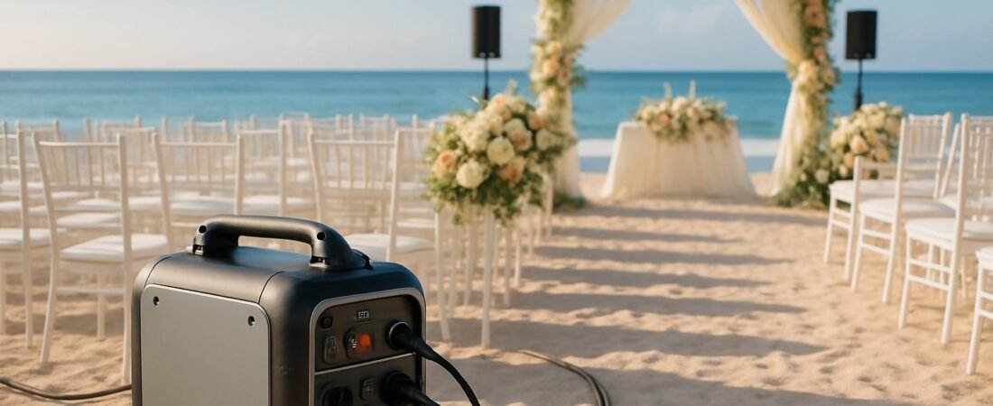 Gerador de energia para o casamento na praia: guia essencial