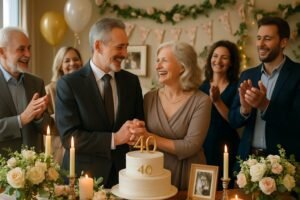casal celebrando 40 anos de casamentos em suas bodas de casamento